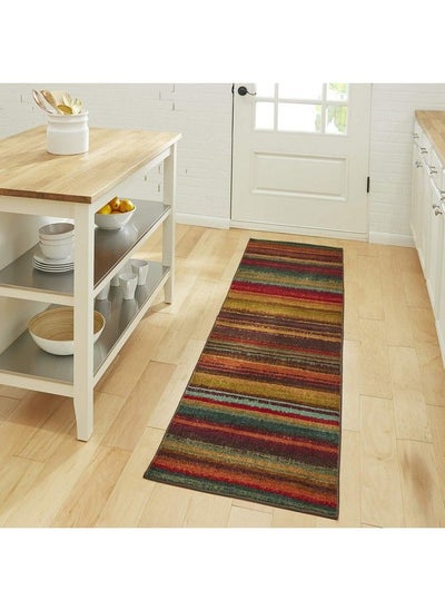 اشتري Boho Stripe 2' X 8' Area Rug Multicolor Perfect For Living Room Dining Room Office في الامارات