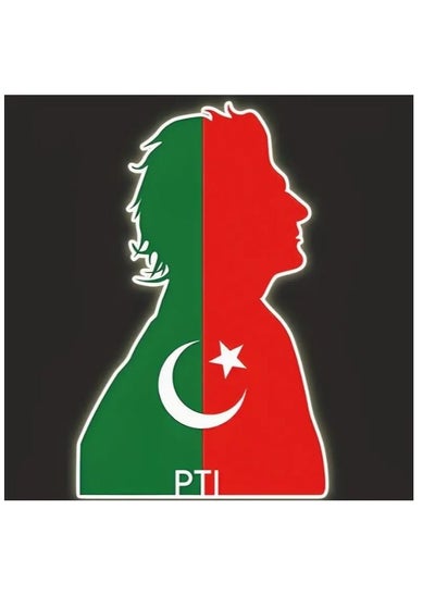 Buy Imran Khan Pakistan PTI Flag Bumper Car Stickers, Cap Rearview Mirror Decoration, Vinyl Waterproof Stickers, For Car Windows in UAE