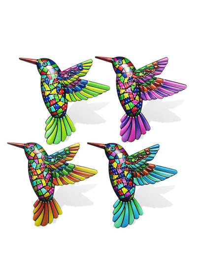 اشتري Metal Hummingbird Wall Decor, 4 Pack Metal Hummingbird Wall Decor, 3D Wall Art Hanging Sculpture for Bathroom Living Room Patio Fence, Living Room Bedroom Garden Patio Backyard في السعودية