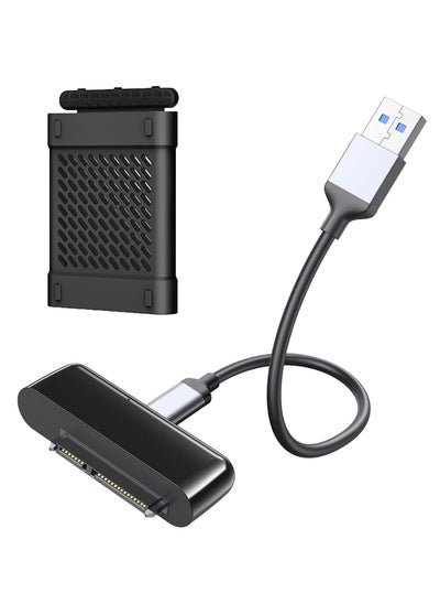 اشتري SATA USB Cable, 1.6 FT External USB 3.0 to SATA Hard Drive Adapter Converter, with Portable Silicone Case, Super Speed with UASP Accelerated, for 2.5 inch HDD/SSD Data Transfer (Support UASP), Black في الامارات