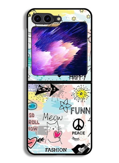 اشتري Samsung Galaxy Z Flip6 Protective Case Cover Doodle Meow Enjoy في السعودية