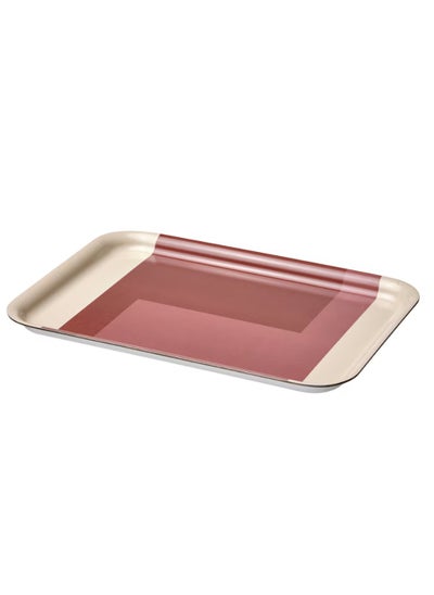 Buy RÖDKNOT Tray - Patterned Grey-Pink/Brown-Red - 20x28 cm in Egypt