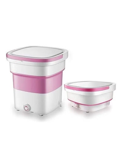 Buy Portable Mini Folding Washing Machine 1.8 kg 135 W 2152008 Pink/White in UAE