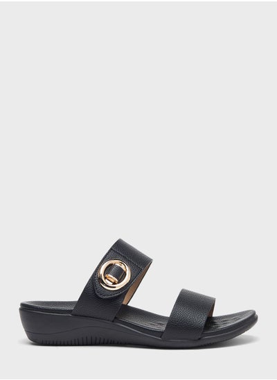 اشتري Double Strap Wedge Sandals في السعودية