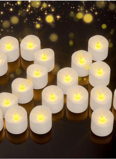 Buy 24 Pack Flameless Candles, Battery Operated Candles, Tea Lights for Votive, Flickering Fake Candles, LED Candles for Wedding, Festival in Saudi Arabia