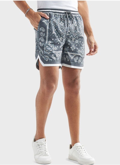 Buy Printed Drawstring Shorts in UAE