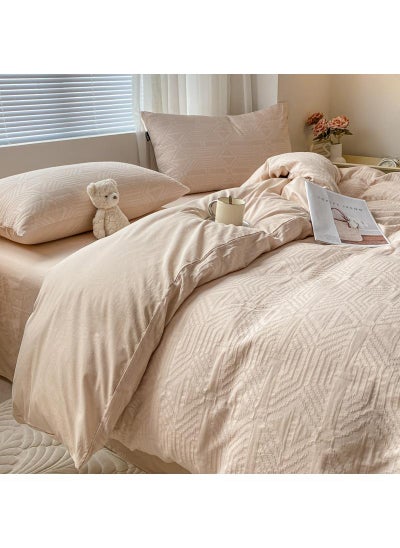 Buy 4-Piece Cotton Comfortable Set Bed Sheet Set Gift Birthday Gift Moving Gift in Saudi Arabia