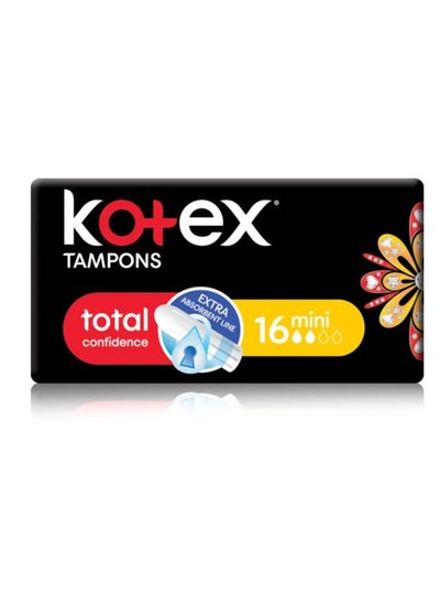 اشتري Kotex Mini Tampons, 16 Pieces في الامارات