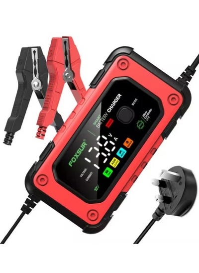 Buy 12V 7A LCD Car/Motorcycle Pulse Repair Battery Charger AGM Lead Acid Storage Charger in UAE