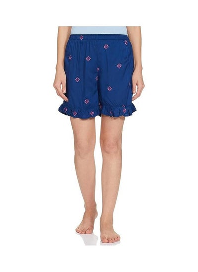 Buy Blue Women's Frill Casual Shorts in UAE