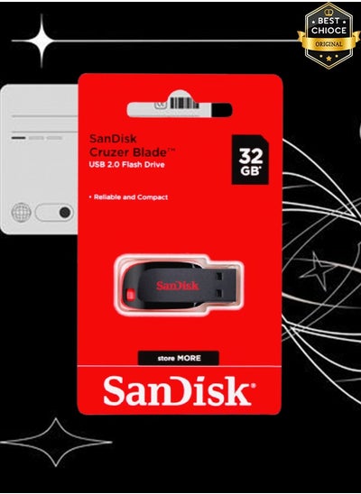 Buy SanDisk Curzer Blade USB 2.0 Flash Drive 32GB in Saudi Arabia