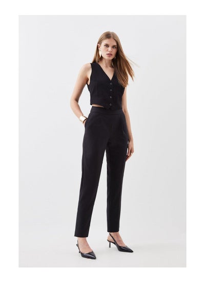 Buy Compact Stretch High Waist Tailored Trousers in Saudi Arabia