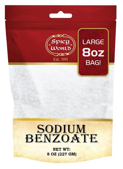 اشتري Spicy World Sodium Benzoate 8 Oz - 99% USP/FCC Grade, Additive and Preservative في الامارات