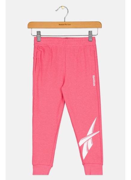 Buy Toddlers Girl Drawstring Brand Logo Jogger Pants, Pink in UAE