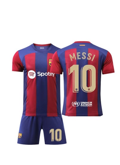 Buy 2-piece set of Barcelona FC 10 new football team jersey in Saudi Arabia