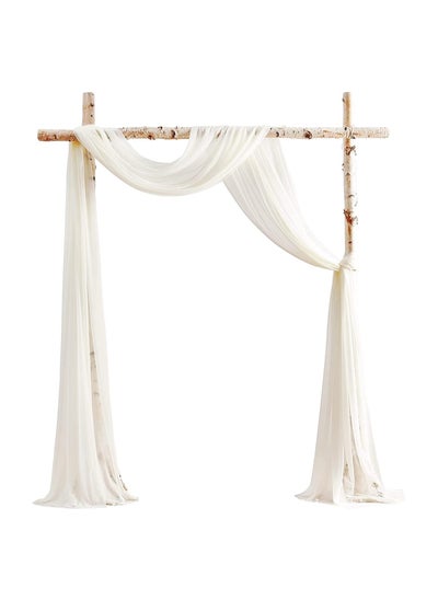 اشتري Wedding Arch Draping Fabric 20Ft Chiffon Fabric Drape Arbor Drapery Wedding Ceremony Reception (White) في الامارات