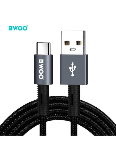 Buy 2.4A USB to Type-C Fast Charging Data Transmission Cable (1m) - Black in Egypt
