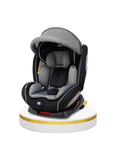 Buy 4 In 1 Kids Ultra Car Seat With 360 Rotation, ISOFIX 9 Level, Adjustable Headrest And Canopy, 0 To 12 Years, Upto 36 Kg, Group 0+/1/2/3 in Saudi Arabia