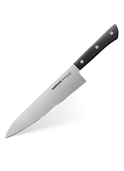 Buy Samura Harakiri Chef's Knife | 8.2 Inches | Black | AUS-8 Stainless Steel Blade | ABS Plastic Handles | Easy To Use | Lightweight | Corrosion Resistant | Thick, Wide Blade in UAE