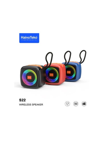 Buy Wireless speaker S22 hainoteko Blue in UAE