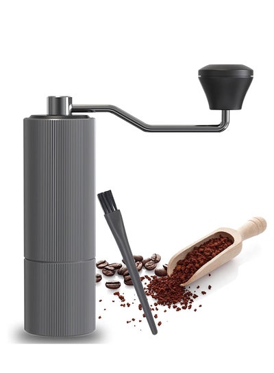 اشتري Manual Coffee Grinder With 30-Gear Adjustable Setting,CNC Stainless Steel Tapered Burr And Dual Bearing Positioning For All Coarseness From Espresso To French Press في السعودية