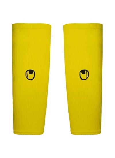 Buy uhlsport Shin Guard Socks, Foam With High Impact Absorption For Football Maximum Flexibility Rib Design At The Calf Slime Fit in UAE