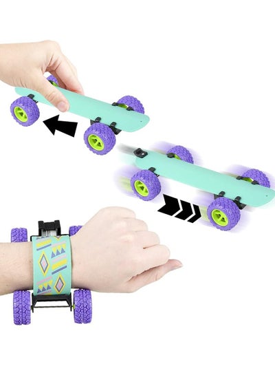 Buy Pull Back Skateboard Slap Bracelets, Set of 4, Skateboard Bracelets for Kids with Pullback Motion, Wristbands for Children in 4 Different Designs, Skate Board Party Favors, Teenager Children Toys in Saudi Arabia