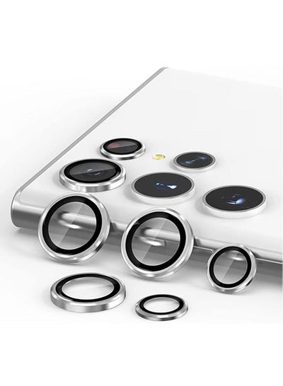Buy For Samsung Galaxy S23 Ultra Camera Protector Lens With Clear Tempered Glass Camera-Silver in Egypt