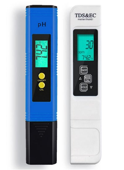 Buy Water pH Meter and TDS Meter, pH and 3 in 1 TDS&EC Water Tester Combo, Turbidity Meter, ±0.01 pH Accuracy ±2% F.S Accuracy TDS/EC/Temperature Meter, Pen Type and Handheld, PPM Meters in Saudi Arabia