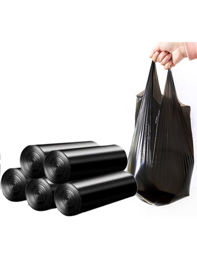 Buy Trash Bags 5 Gallon 100 Counts, Handle Tie Large Capacity Garbage Bags Good Toughness, No Water Leakage, for Office, Kitchen, Bedroom Waste Bin, Wastebasket Bags(Black) in Saudi Arabia