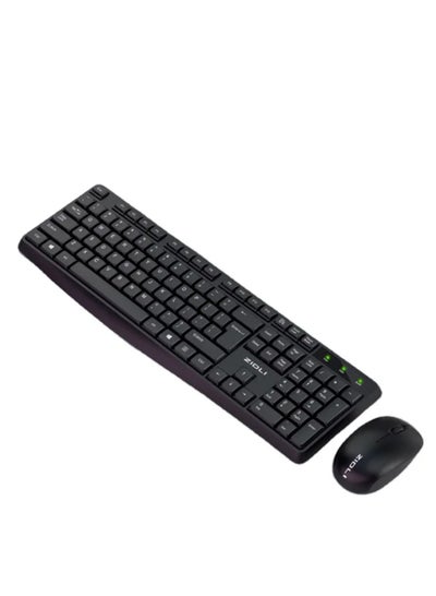 Buy Zidli KM63 Business Wireless Keyboard Mouse Combo 2.4GHz USB Receiver Desktop PC Set|Office Wireless Keyboard Mouse Multi Tasking Combination 2.4 GHz USB Nano Receiver in UAE