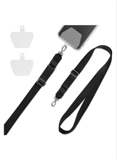 Buy Phone Lanyard Universal Phone Lanyard with Adjustable Neck Strap Compatible with Most Smartphones Black in Saudi Arabia