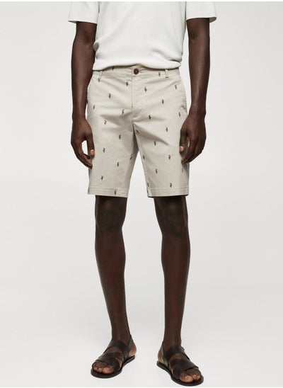 Buy Printed Slim Fit Shorts in UAE