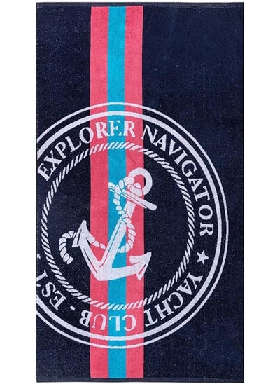 Buy Signoola Beach Towel 90 x 170 cm Yackt Club , 100% cotton. in Egypt