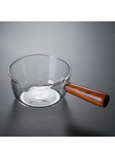 Buy Heat-resisting Glass Soup Milk Pot Pan Clear in UAE