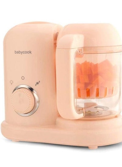 Buy Electric Food Supplement Cooking Grinder With Steamer Pink in UAE