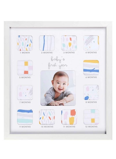 Buy Baby'S First Year Photo Frame With Milestone Stickers 12'' X 13.25'' in Saudi Arabia