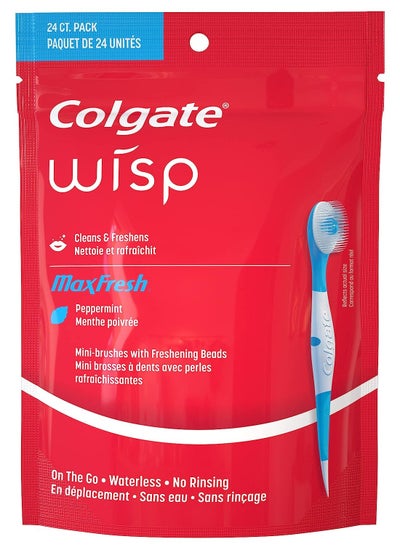 اشتري Colgate Wisp Max Fresh Peppermint Mini-Brushes, 24 count في الامارات