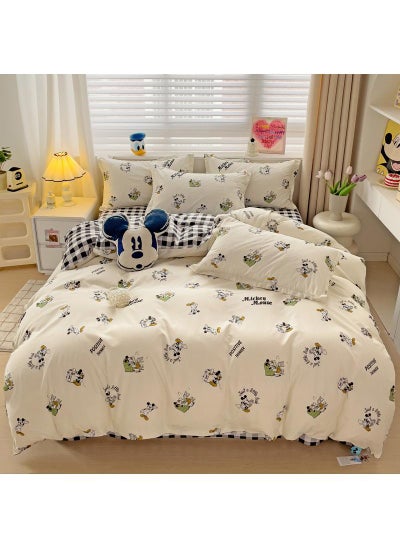 اشتري Disney series Full Size Sheet Set Super Soft Kids 4 Piece Floral Bedding Set  Microfiber Sheets Includes Reversible Pillow Covers في الامارات