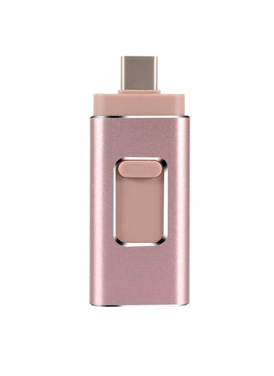 اشتري 512GB USB Flash Drive, Shock Proof 3-in-1 External USB Flash Drive, Safe And Stable USB Memory Stick, Convenient And Fast Metal Body Flash Drive, Rose Gold (Type-C Interface + apple Head + USB) في السعودية