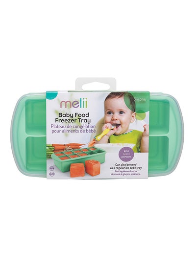 Buy Baby Food Prep Silicone Tray With Lid Bpa Free Versatile Stackable For Convenient Freezing And Odor Protection in UAE