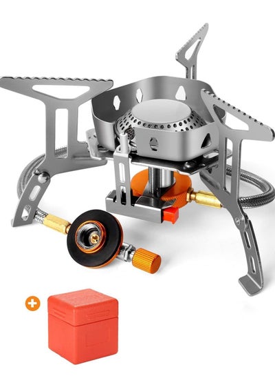 Buy 3500W Windproof Camping Stove Camping Gas Stove, Piezo Igniter, Portable Collapsible Stove for Outdoor Backpacking, Hiking and Picnicking in Saudi Arabia