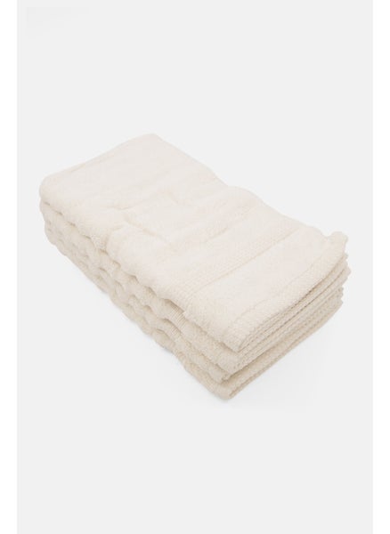 Buy 4 Piece Hand Towels 40 H x 70 L cm, White in UAE