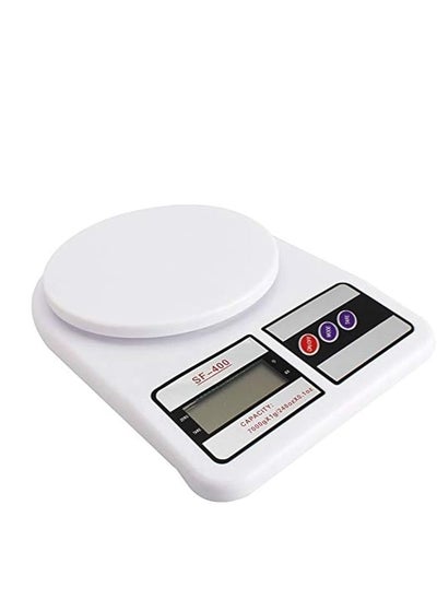 Buy Digital kitchen scale up to 10 kg, white color 24.5x3.5x17 cm white 24.5x3.5x17 cm in Saudi Arabia