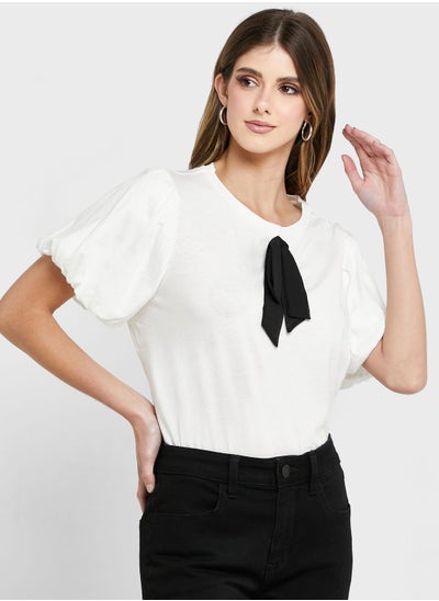 Buy Curve Puffed Sleeve Top in UAE