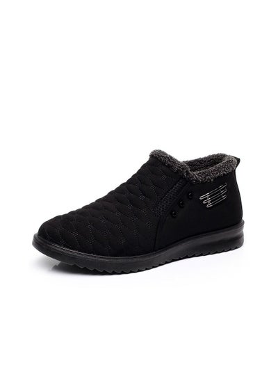 Buy Men Non slip outdoor cotton shoes Black in UAE