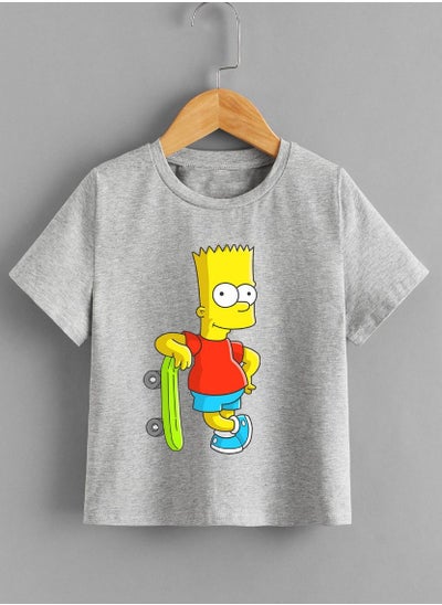 اشتري Mesery T- Shirts - For Boy - Printed-Grey في مصر