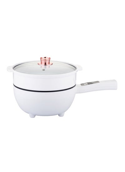 Buy 4L 1350W Electric Hot Pot with Steamer & Temperature Control - Non-Stick Electric Cooker Shabu Shabu Electric Skillet Frying Pan Electric Saucepan for Noodles Egg Steak Oatmeal and Soup in UAE