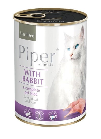 Buy PIPER CAT WITH RABBIT STERILISED 400 g in UAE