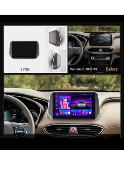 اشتري Hyundai Santa Fe 2018 إلى 2021 4 جيجابايت من ذاكرة الوصول العشوائي تدعم Apple Carplay Android Auto Wireless QLED شاشة تعمل باللمس تشتمل على كاميرا AHD تدعم بطاقة SIM تدعم تقنية Bluetooth DSP في الامارات